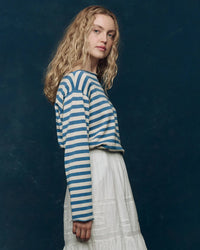 the Great Clothing The Sailor Sweater in Sea Blue