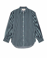 The Daily Button Up in Blue Club Stripe - Bliss Boutiques