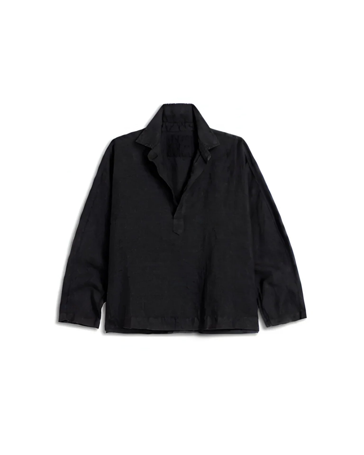 Frank & Eileen Clothing Gabi Popover Shirt in Black Linen