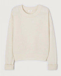 Vito Crewneck Sweater w/ Cuff Slv in Blanc - Bliss Boutiques