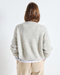 Vito Crewneck Sweater w/ Cuff Slv in Gris Clair - Bliss Boutiques
