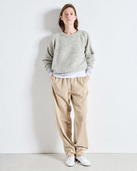 Vito Crewneck Sweater w/ Cuff Slv in Gris Clair - Bliss Boutiques