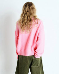 Vito Crewneck Sweater w/ Cuff Slv in Rose Chine - Bliss Boutiques