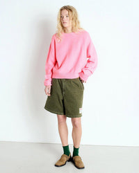 Vito Crewneck Sweater w/ Cuff Slv in Rose Chine - Bliss Boutiques
