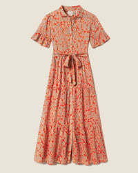 Martine Dress in Vermillion Vine - Bliss Boutiques