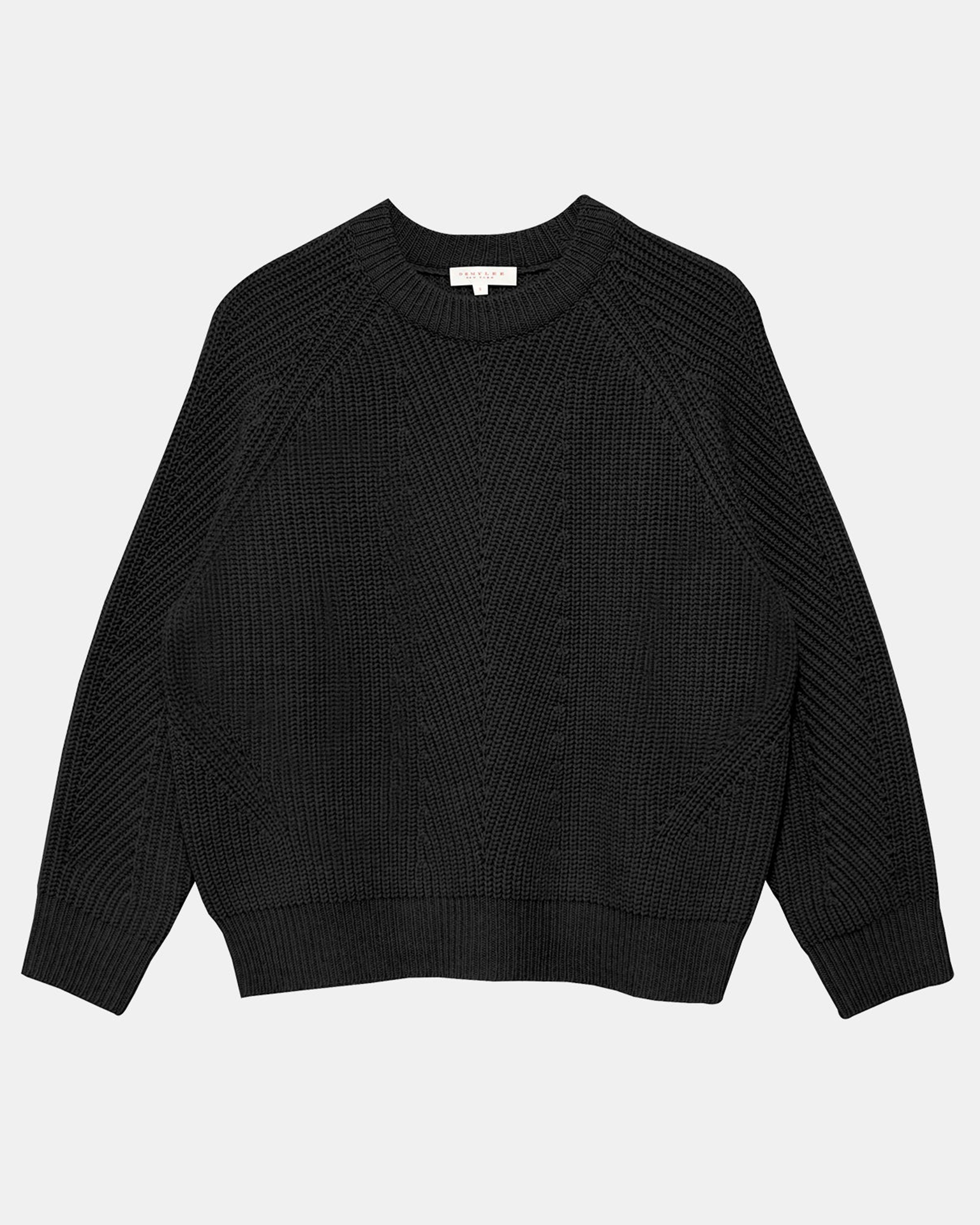 Demylee Chelsea Raglan Wool Sweater in Black- Bliss Boutiques