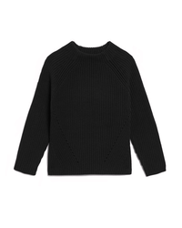 Daphne Cotton Sweater in Black - Bliss Boutiques