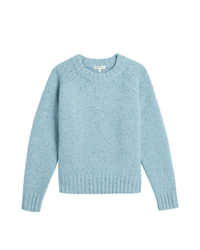 Emberly Speckled Wool Sweater in Sky - Bliss Boutiques