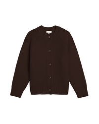 Davi Merino Wool Cardigan in Espresso - Bliss Boutiques