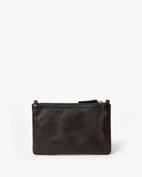 Wallet Clutch w/ Tabs - Italian Nappa in Black - Bliss Boutiques