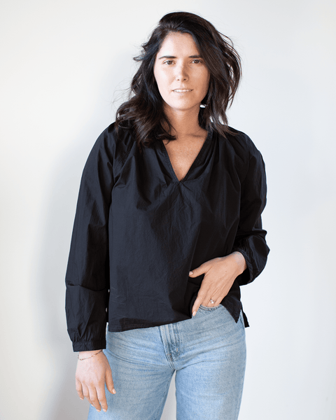 A Shirt Thing Josephine Blouse - Parachute in Black - Bliss