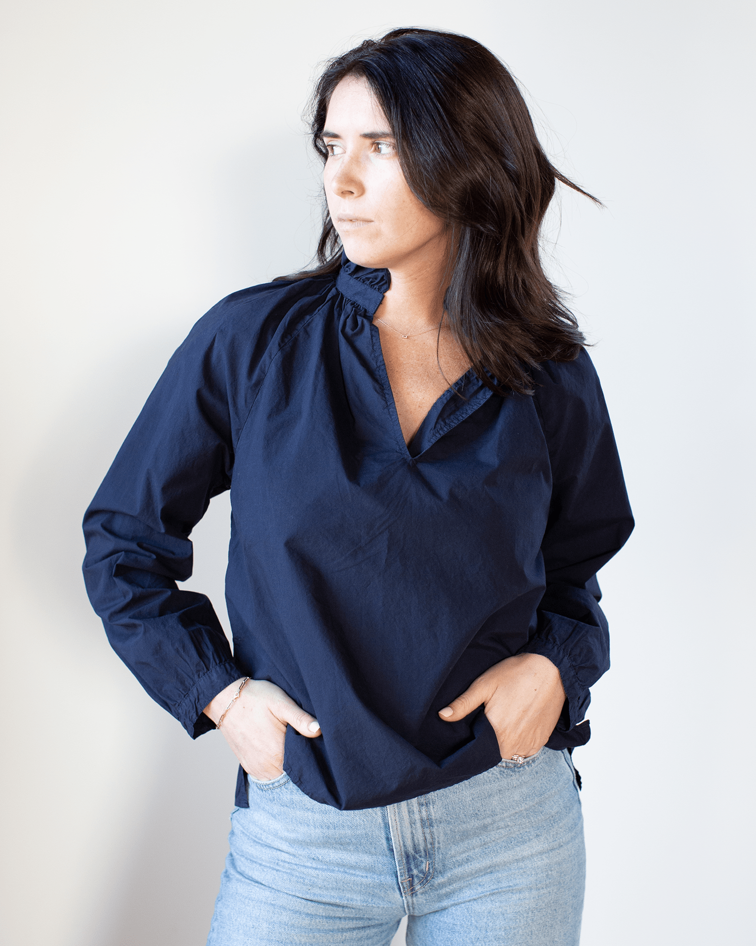 A Shirt Thing Josephine Blouse - Parachute in Midnight