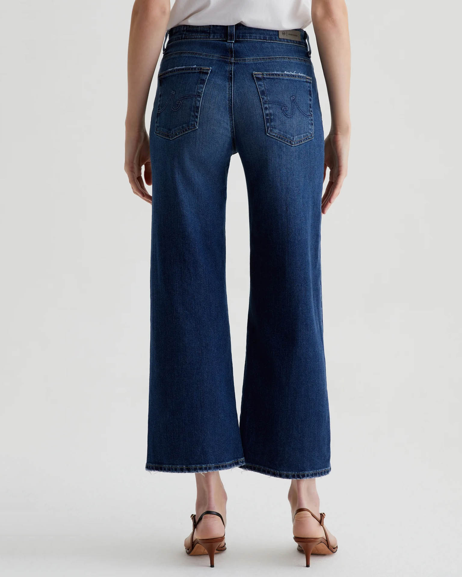 AG Jeans Saige Wide Leg Crop in 7Ys La Jolla