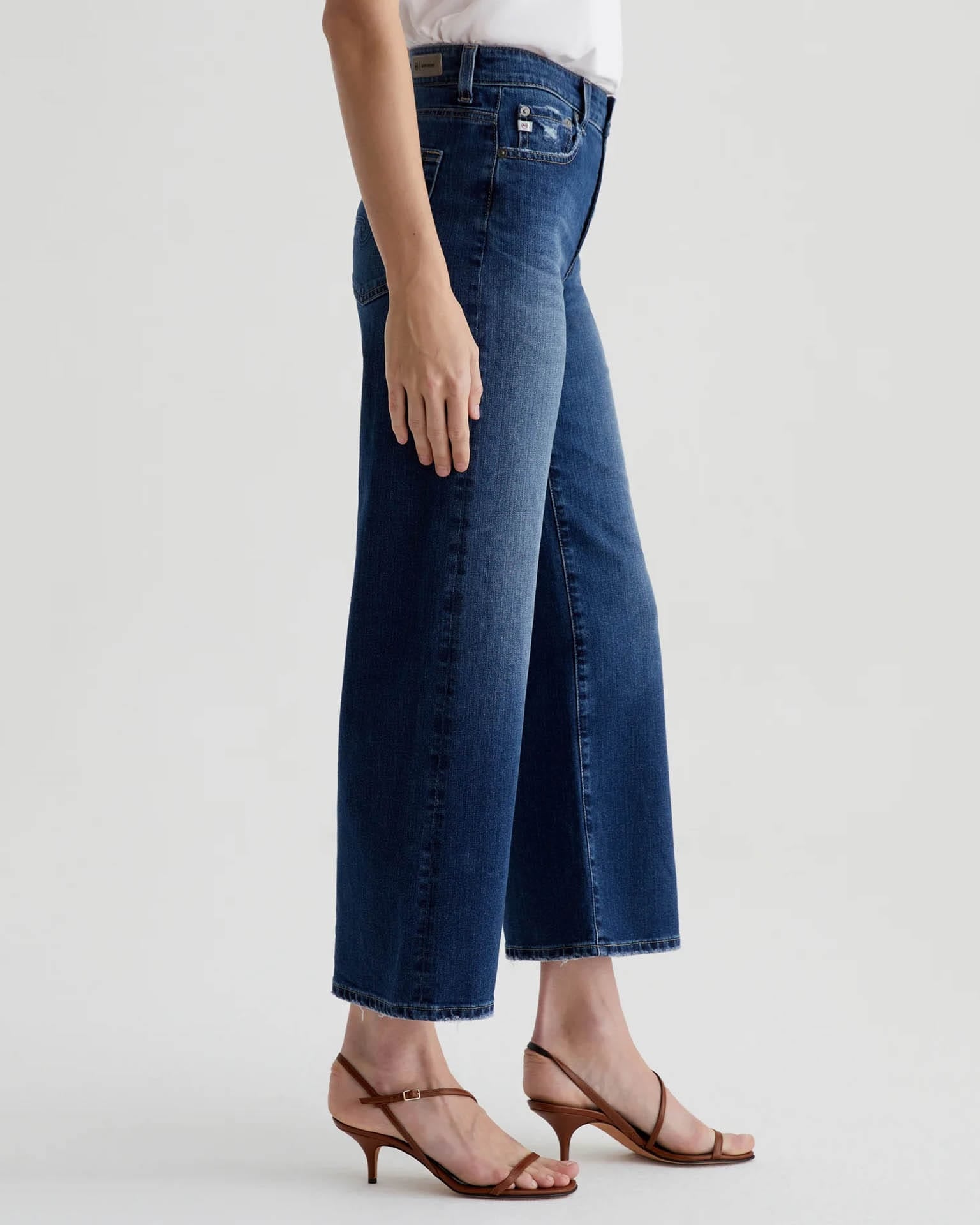 AG Jeans Saige Wide Leg Crop in 7Ys La Jolla