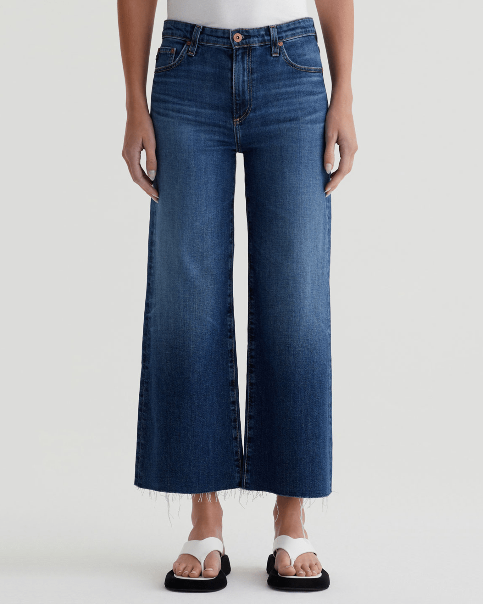 AG Jeans Saige Wide Leg Crop in Plume