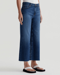 AG Jeans Saige Wide Leg Crop in Plume
