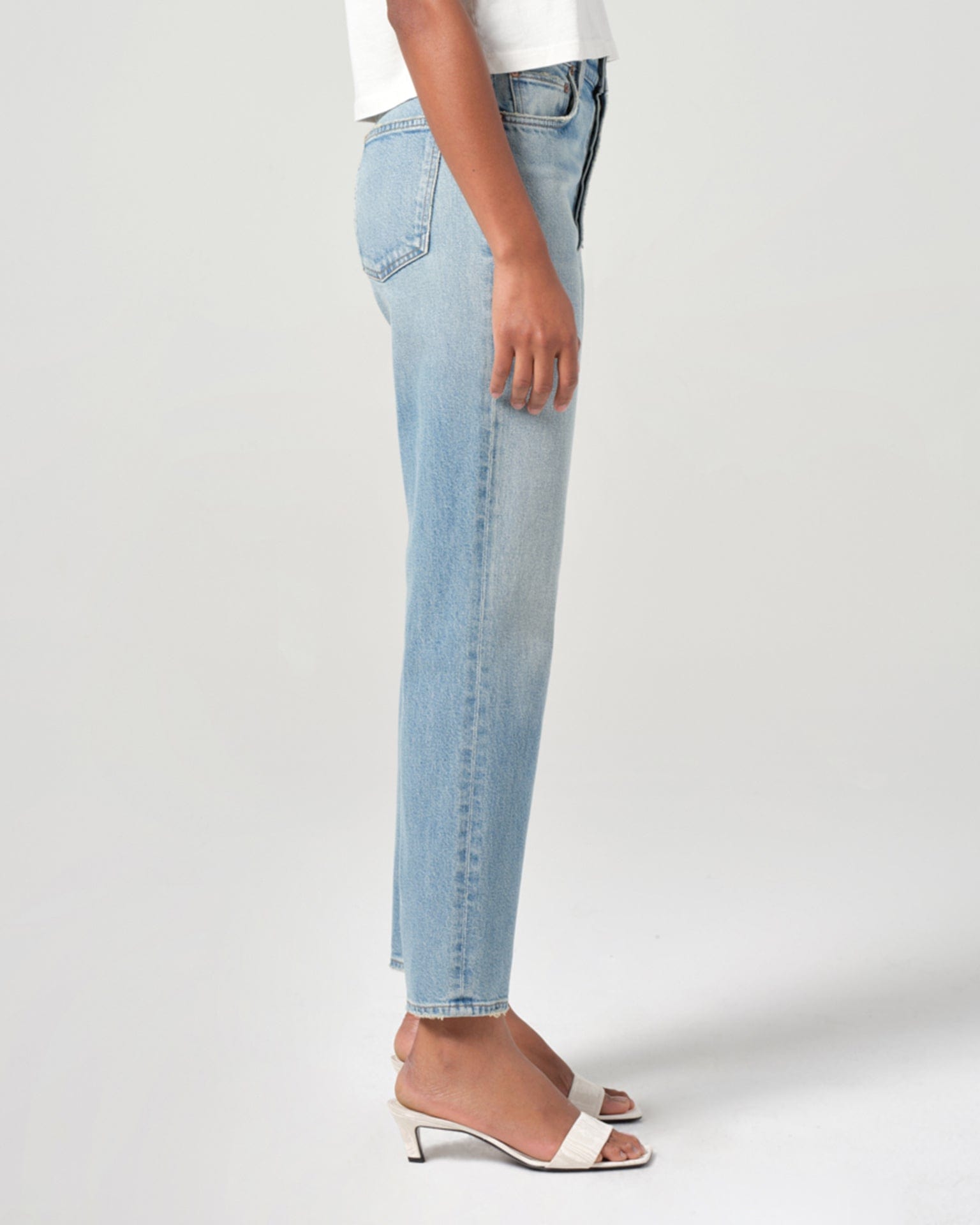 AGOLDE 90s Pinch Waist Crop in Ripple