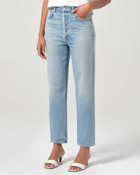 AGOLDE 90s Pinch Waist Crop in Ripple