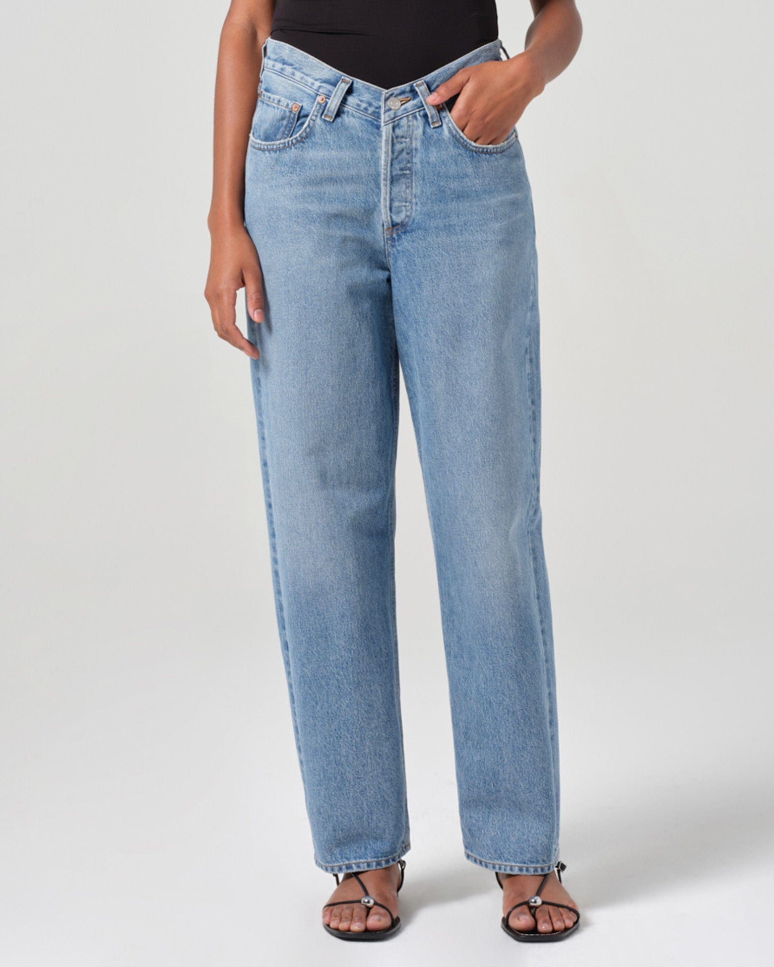 AGOLDE V-Waist Baggy in Fairway