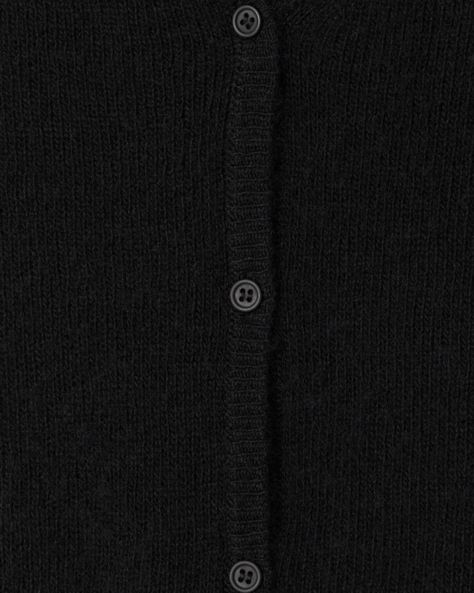 American Vintage Dumy Crop Cardigan in Noir