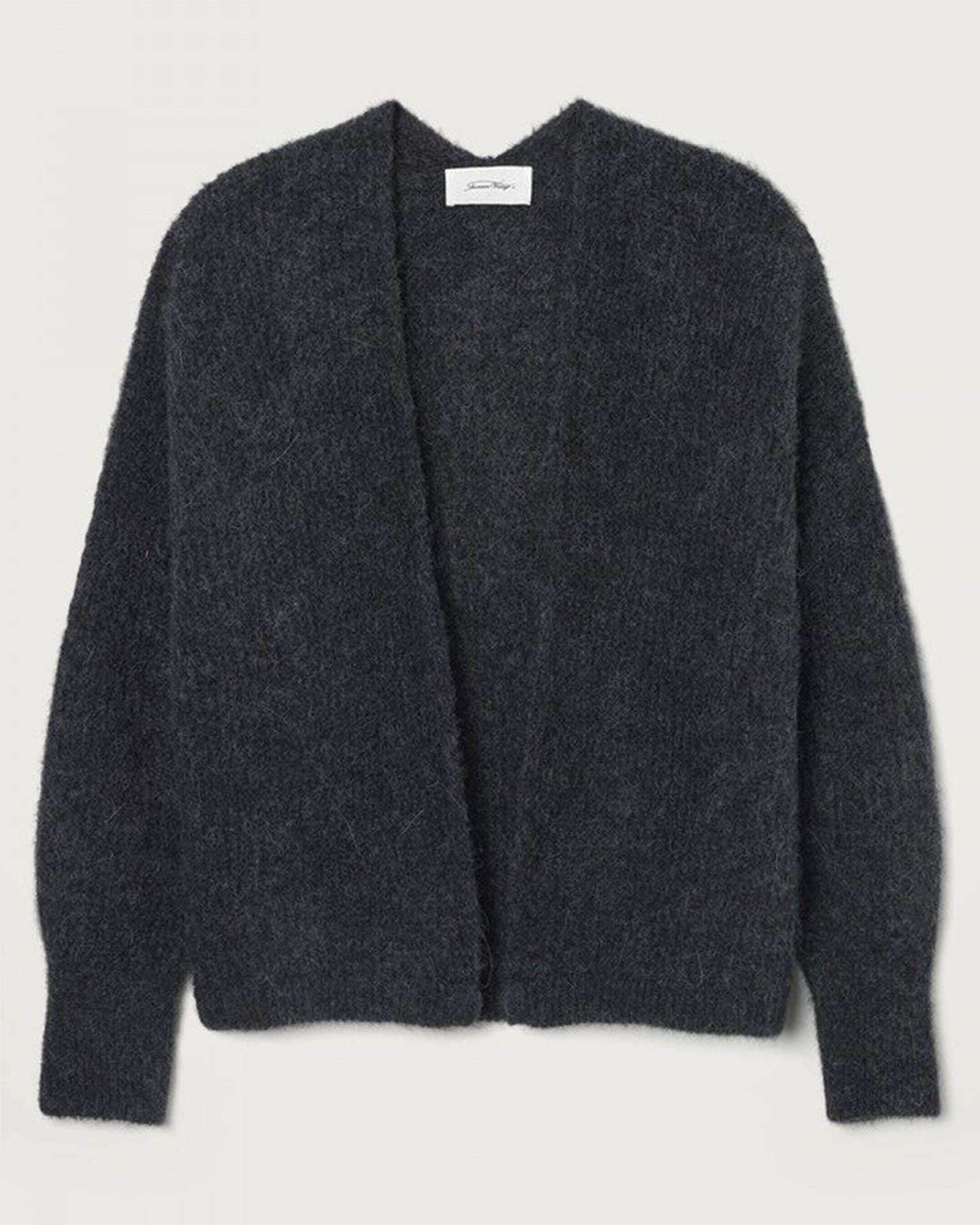 American Vintage East Open Cardigan in Anthracite Chine