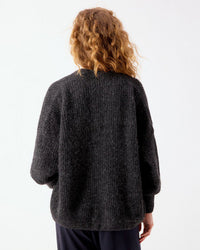 American Vintage East Open Cardigan in Anthracite Chine 5 - Bliss Boutiques