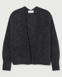 American Vintage East Open Cardigan in Anthracite Chine 6 - Bliss Boutiques