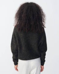 American Vintage East Round Neck Sweater in Anthracite Chine