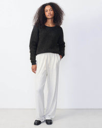 American Vintage East Round Neck Sweater in Anthracite Chine