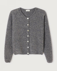 American Vintage Vito Button Cardi in Acier Chine 4 - Bliss Boutiques