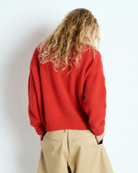 American Vintage Vito Crewneck Sweater in Fraise