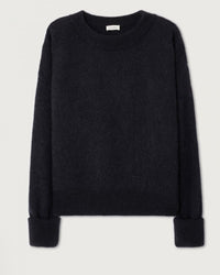 American Vintage Vito Crew Sweater in Noir 5 - Bliss Boutiques