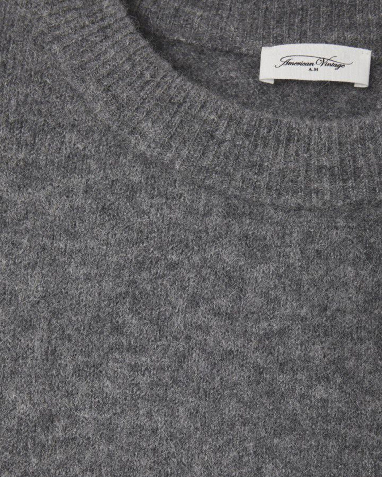 American Vintage Vito Crewneck Sweater in Acier Chine