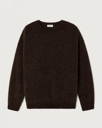 American Vintage Vito Onesize Crewneck Sweater in Cafe Chine 6 - Bliss Boutiques
