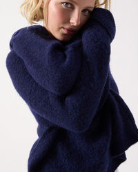 American Vintage Vito V Neck Sweater in Navy Chine 3 - Bliss Boutiques