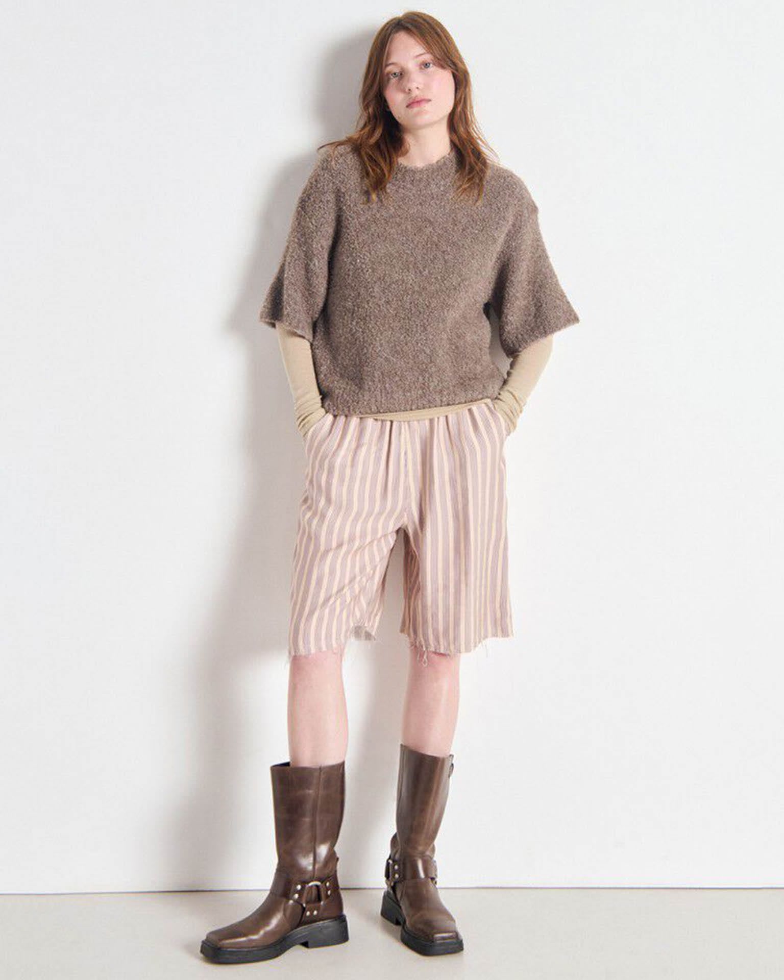American Vintage Zolly Tee Sweater in Taupe
