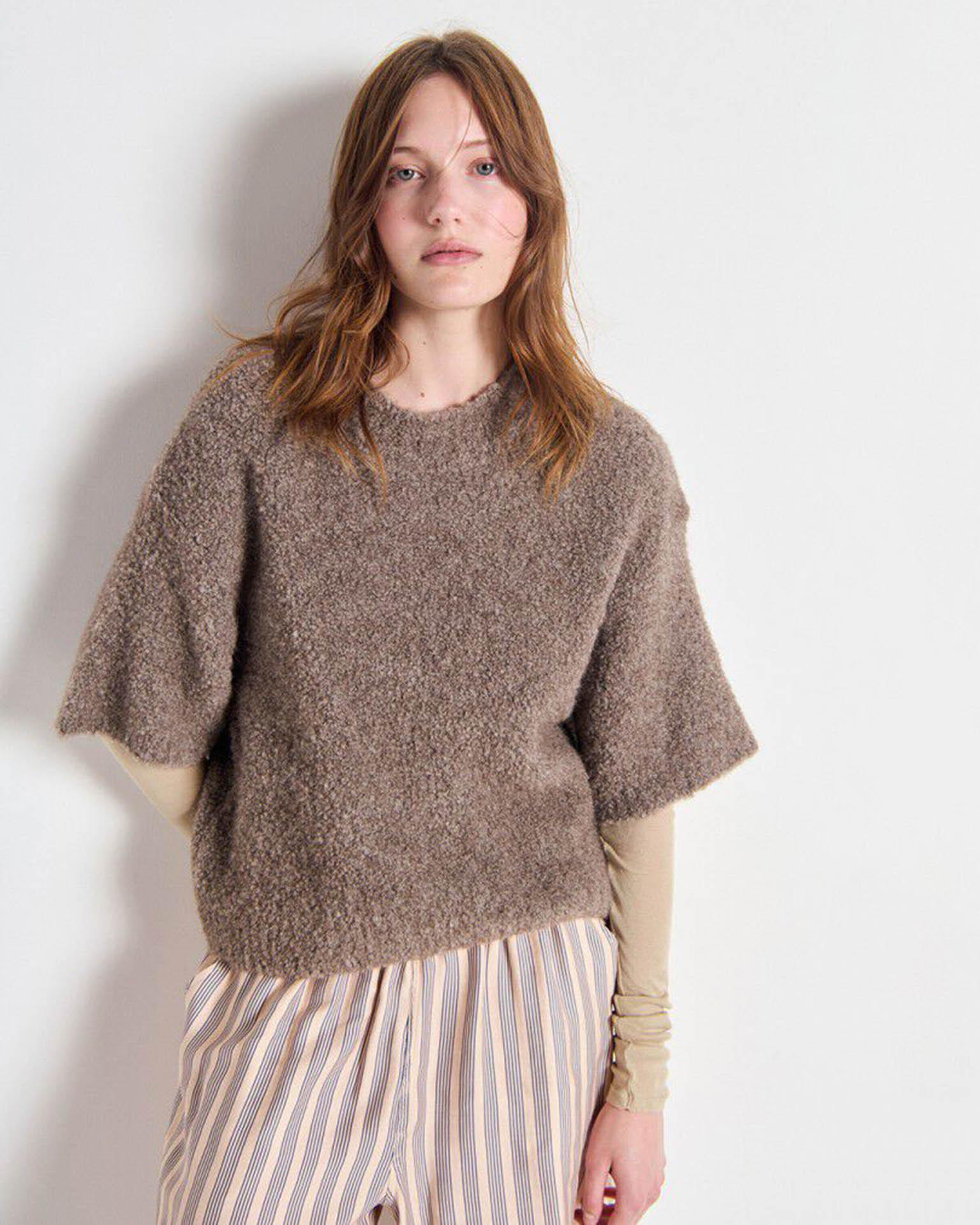 American Vintage Zolly Tee Sweater in Taupe