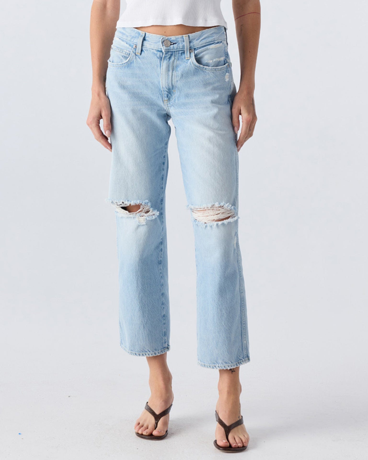 Billie Cropped Wide Straight in Sunburn