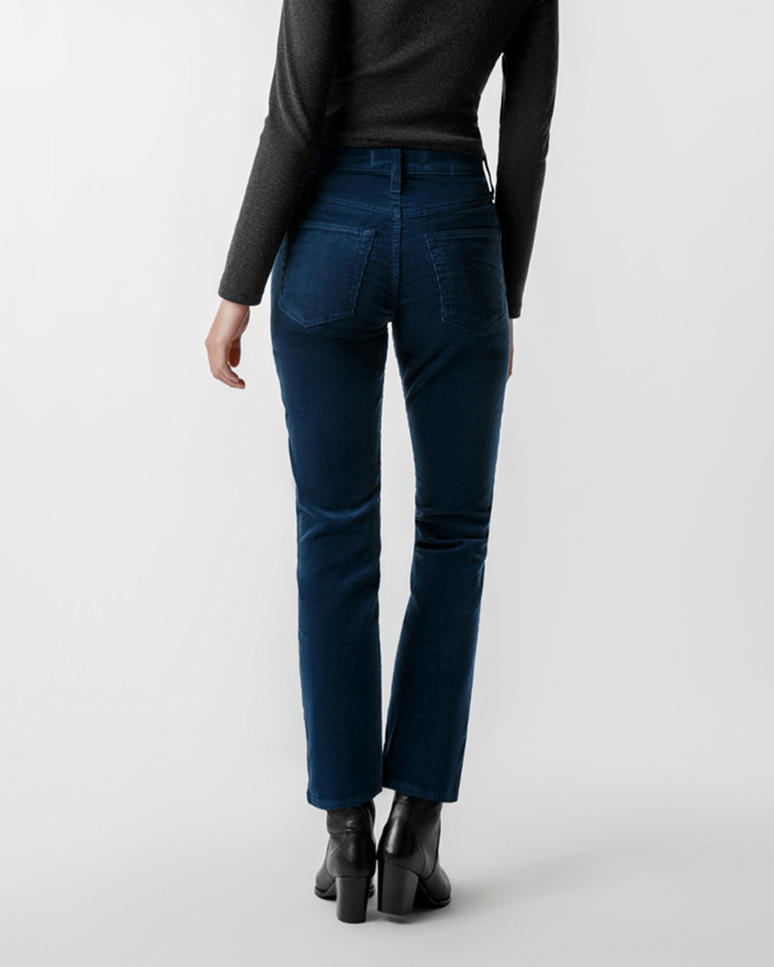 AMO Corduroy Chloe Crop in Neptune