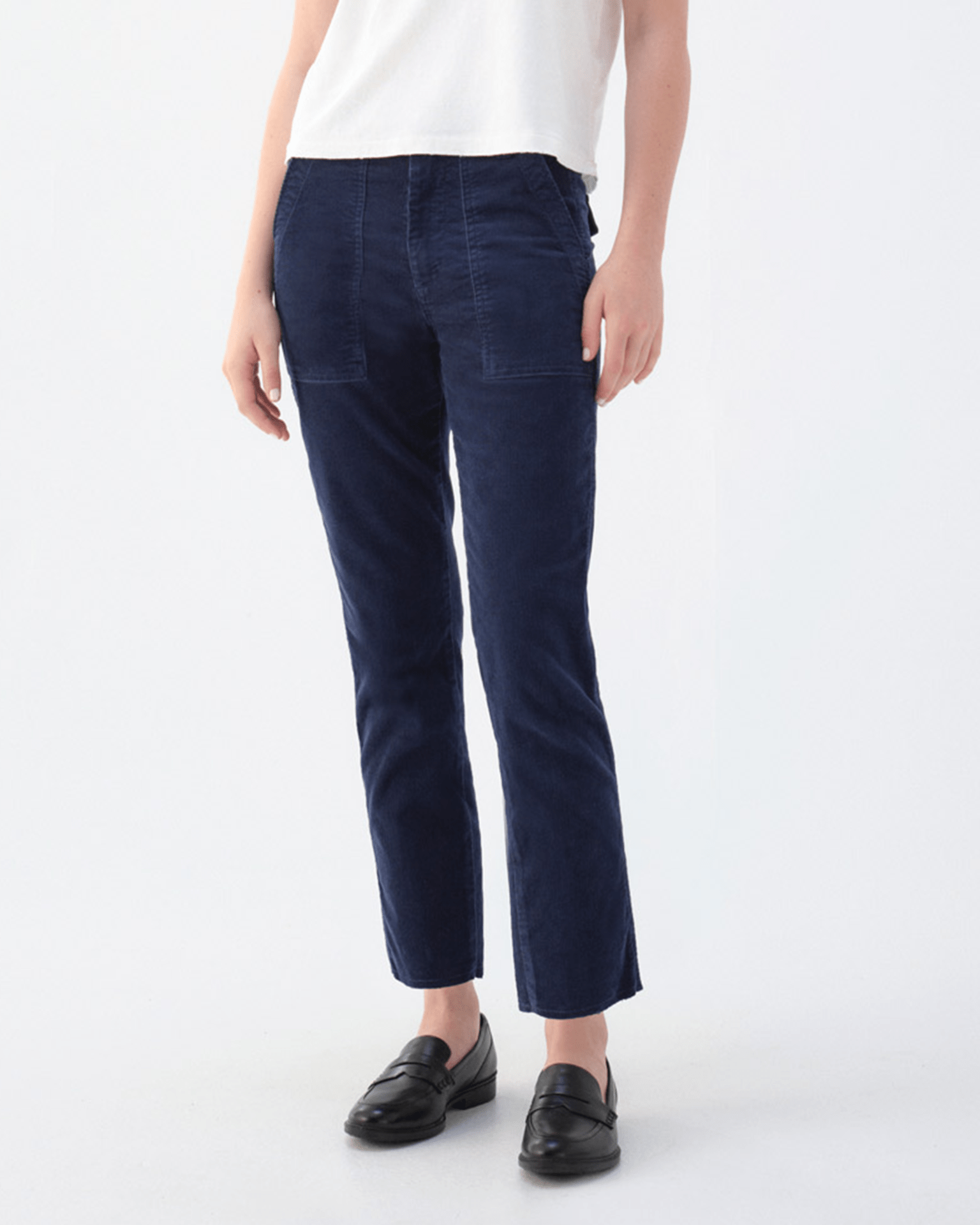 AMO Corduroy Easy Army Trouser in Neptune