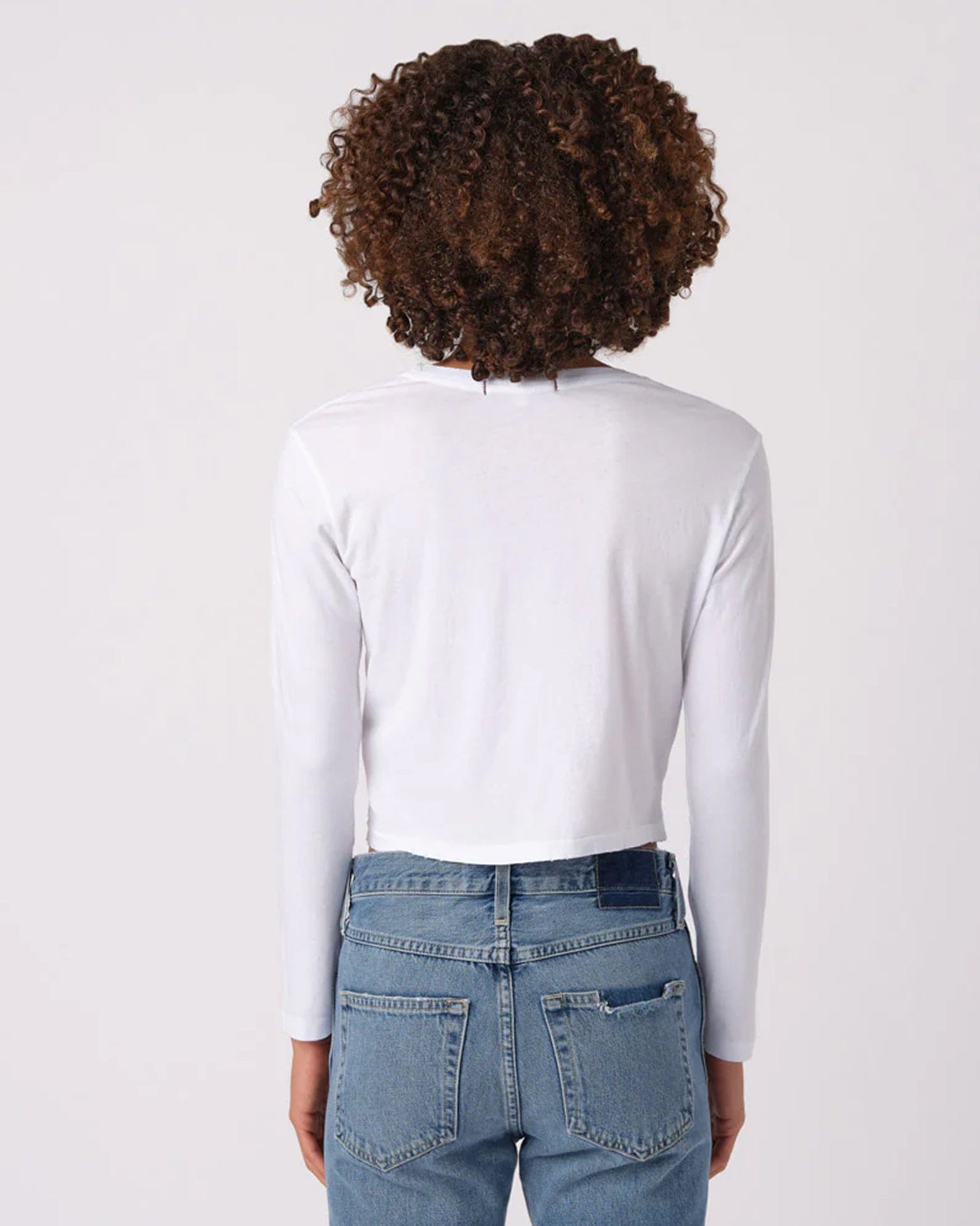 AMO L/S Babe Tee in White
