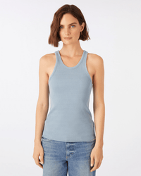 AMO Long Rib Tank in Indigo Stone Wash
