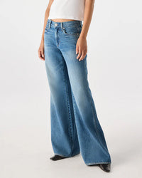 AMO Regina Mid Rise Wide Leg in Ethereal 2 - Bliss Boutiques
