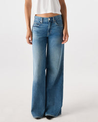 AMO Regina Mid Rise Wide Leg in Ethereal 1 - Bliss Boutiques
