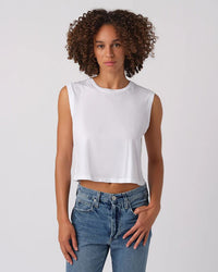 AMO Sleeveless Babe Tee in White