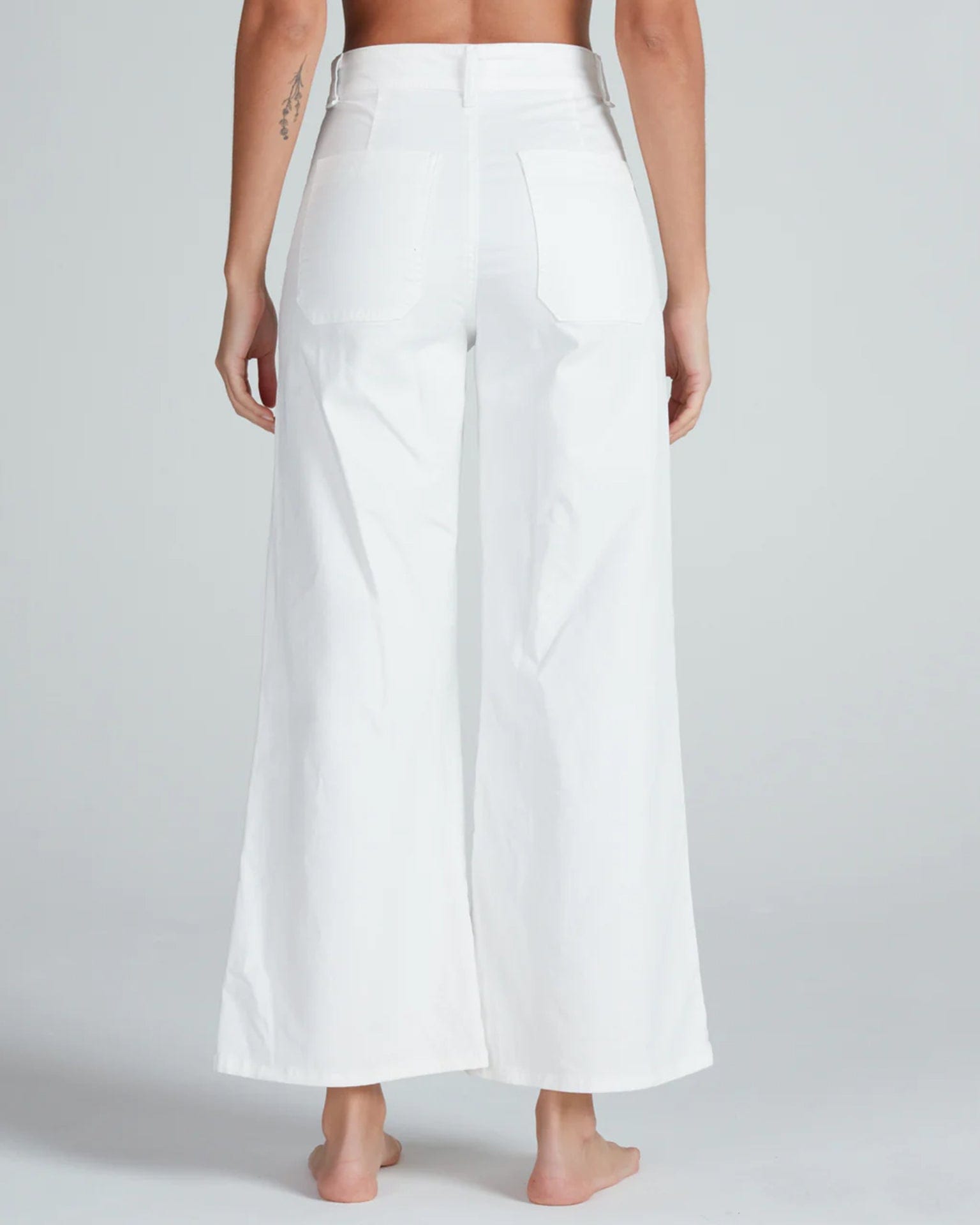 ASKK NY Denim Cropped Sailor Twill in Ivory
