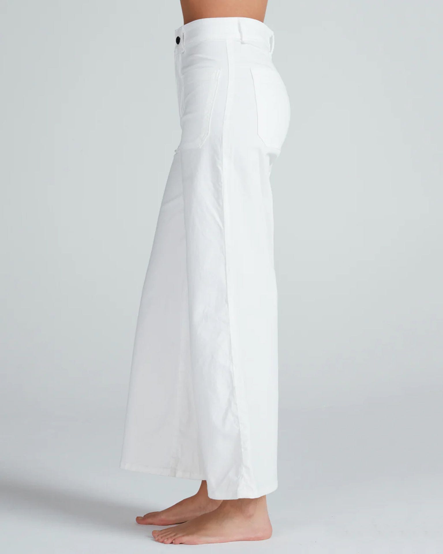 ASKK NY Denim Cropped Sailor Twill in Ivory