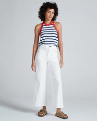 ASKK NY Denim Cropped Sailor Twill in Ivory
