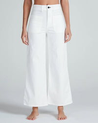 ASKK NY Denim Cropped Sailor Twill in Ivory