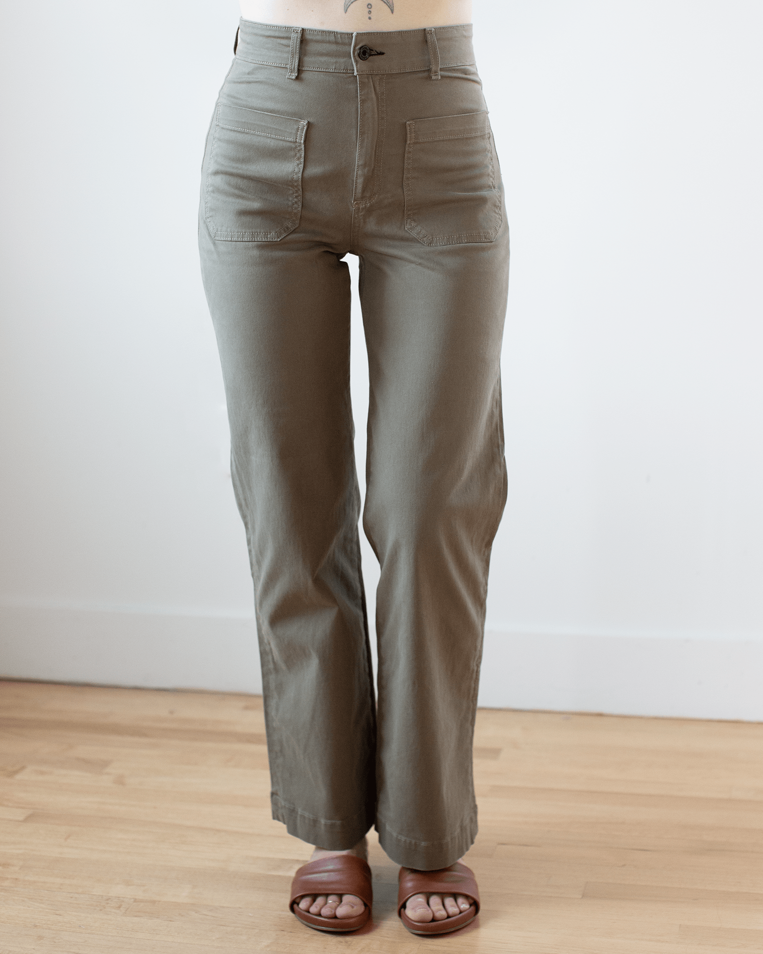 ASKK NY Sailor Twill Pant in Olive